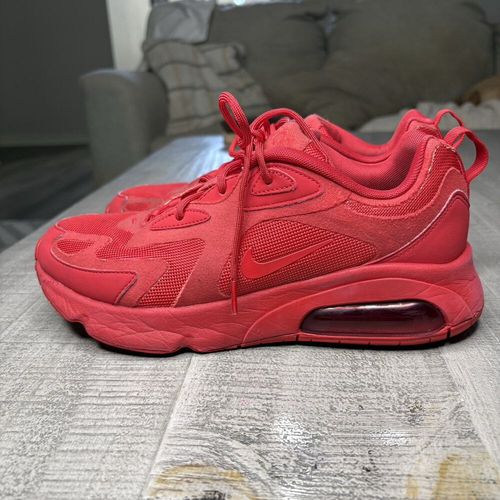 Nike Womens Air Max 200 University Triple Red CU4875-600 Size 10